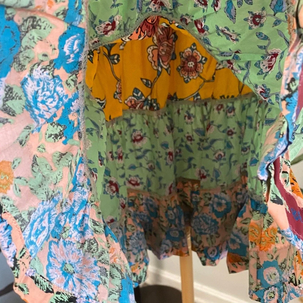 Matilda Jane Multi-Color Patchwork Floral Tiered tank top Dress for Girls 4T - Picture 6 of 6